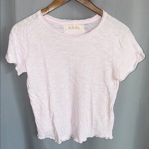 We The Free Light Pink Cotton Tee Anthropologie Urban Outfitters Indie Size L